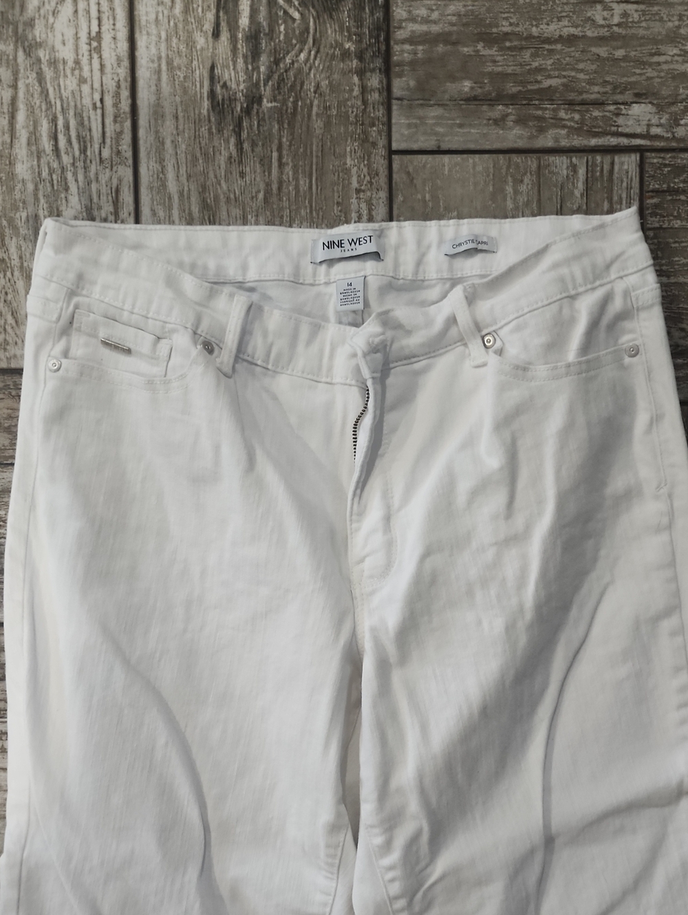 Nine West White Straight-Leg Women's Jeans